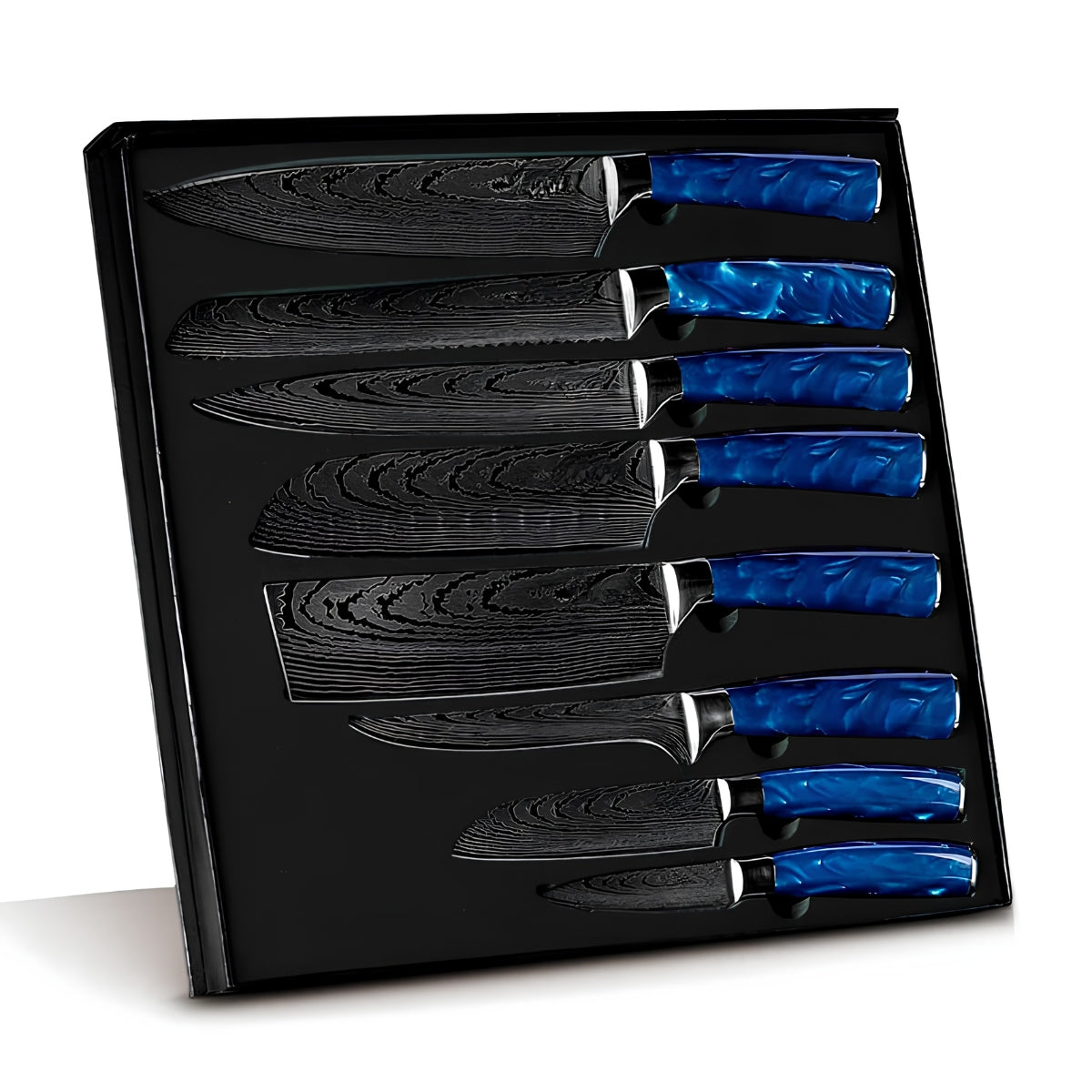 Syvek Japanese Damascus 8-Piece Knife Set