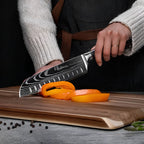 Syvek Japanese Damascus 8-Piece Set – Crimson Pakkawood Edition